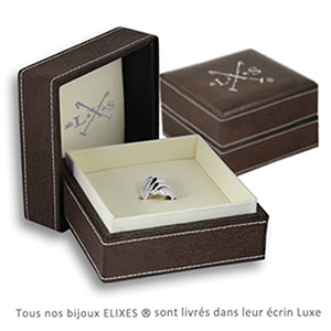Bague Elix�s en argent massif rhodi� 1 brin tournant - Vue 4